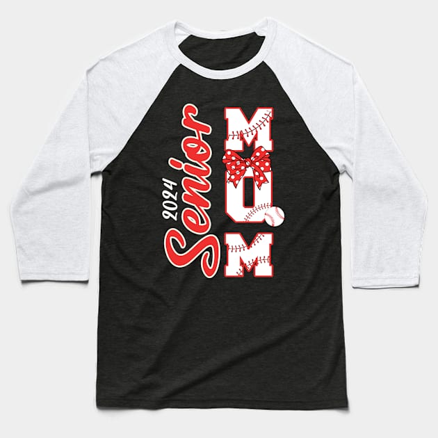 Senior Mom Class Of 2024 Baseball Graduation Gift For Women mother day Baseball T-Shirt by Los San Der